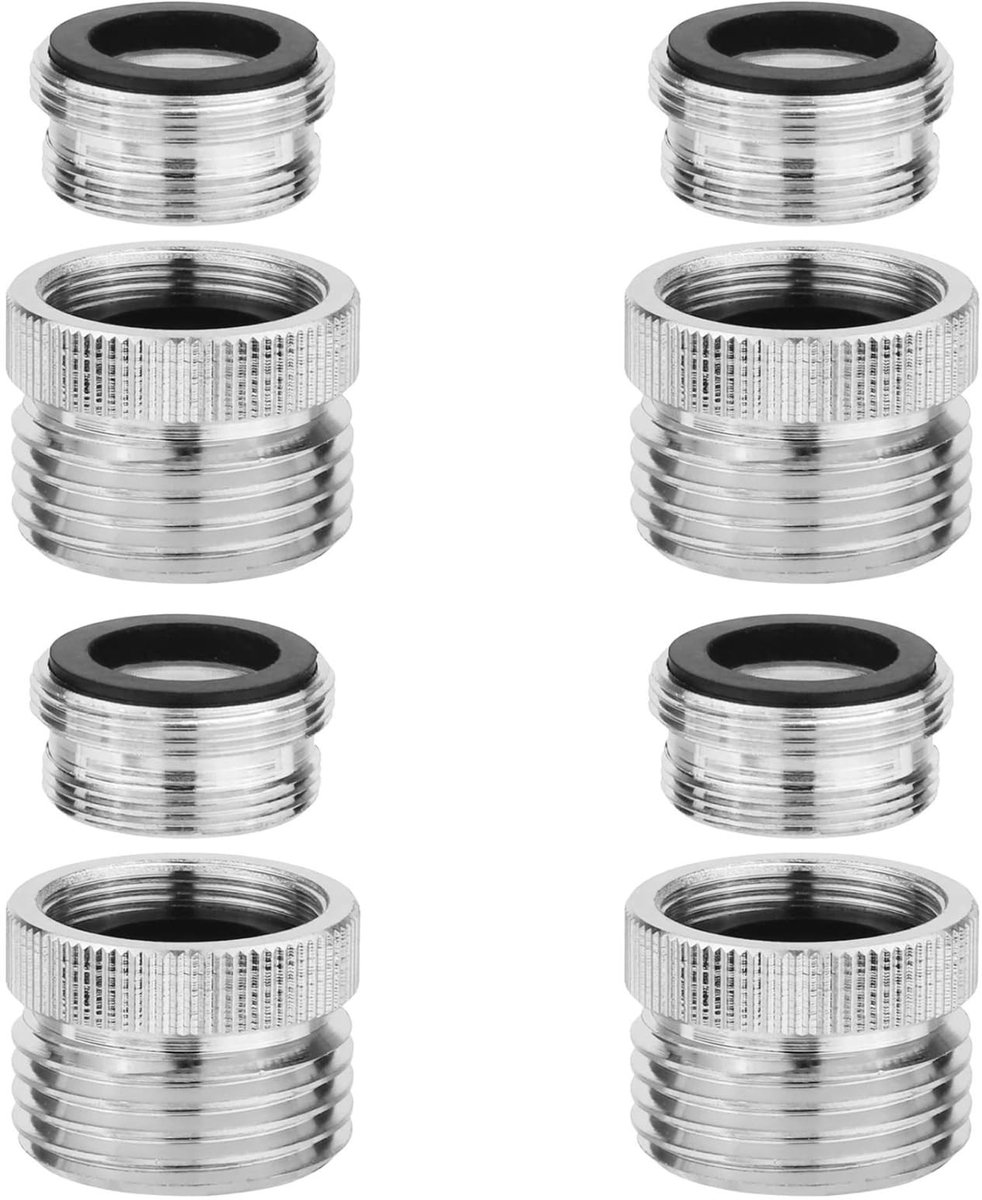 Dailygoods - Set van 4 Kraanadapters voor Tuinslangen, M22 naar GHT