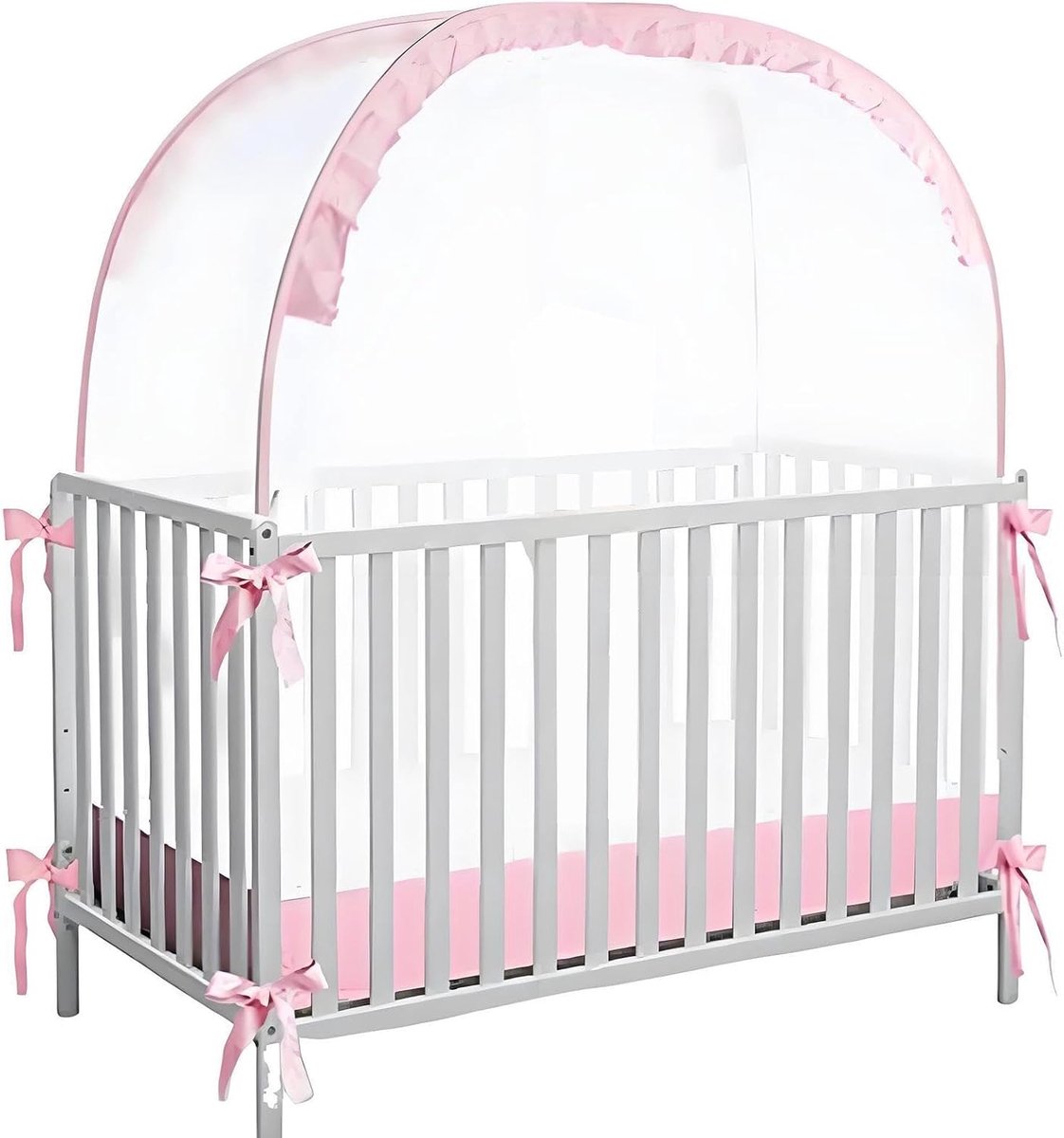 Wieg Tent - Baby Hemel - Veilige Slaap - Ademend Luchtstroomdesign - 110 x 65 cm - Roze