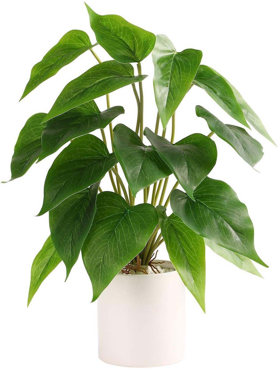 Dailygoods- Nepplant 30 cm hoog - Kunstplant in keramische pot - Faux plant voor binnen - Groene bladplant - Duurzaam en levensecht - Perfect voor decoratie