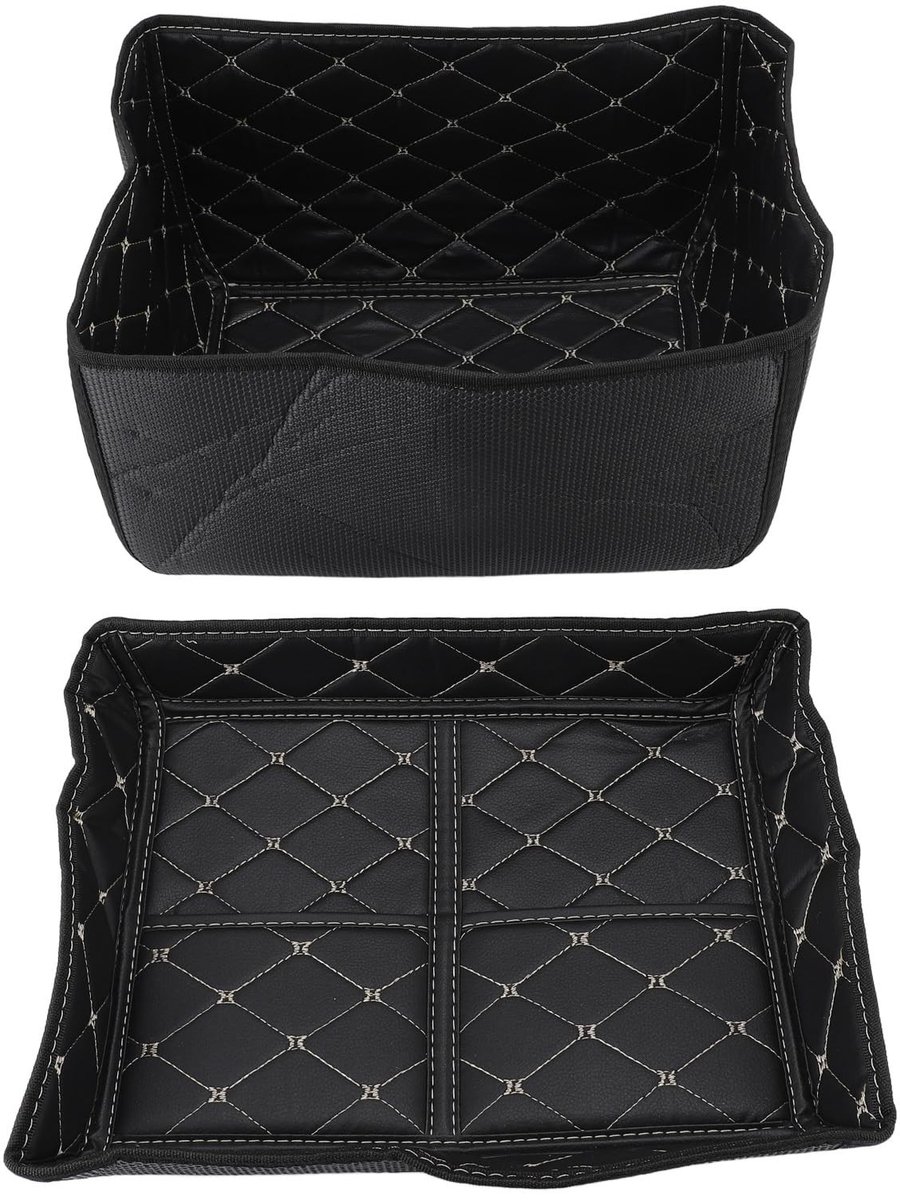 Dailygoods - 45L Motorfiets Topkoffer Bagage, PU Leren Achterkoffer met Binnenbeschermer met Slijtagebescherming, Universele Helmkoffer, Koffer voor Motorfiets Binnenkussens