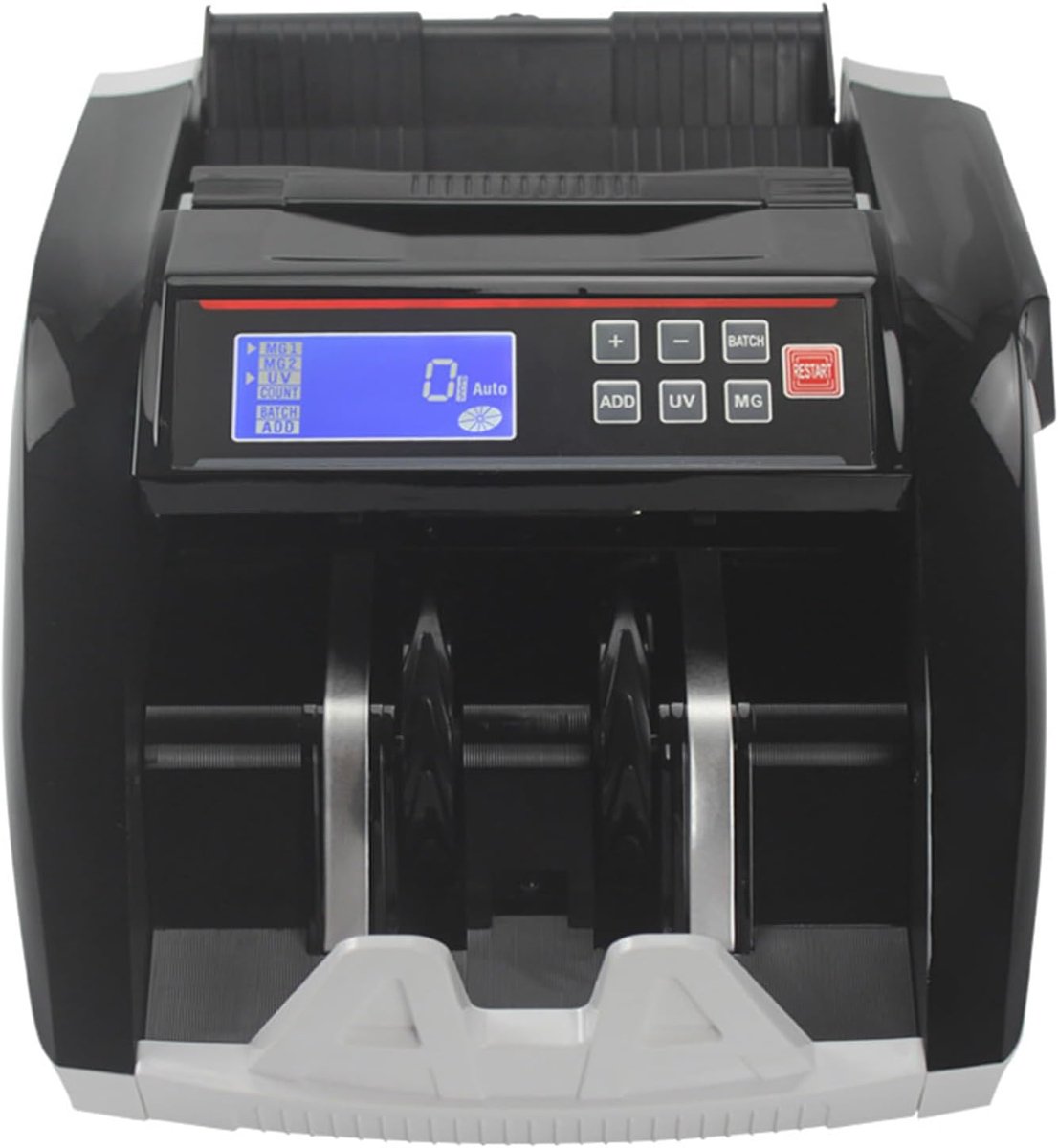 Geldtelmachine Met Detectie - Bankbiljettenteller - Efficiënt Geld Tellen - Ondersteunt Meerdere Valuta - 1000 Biljetten/min - Zwart