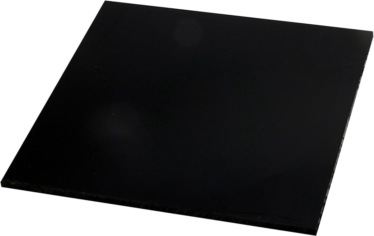 Nylon Plaat - Kunststof Vel - Onderdelen Maken - Hoge Slijtvastheid - 20x20 cm - Zwart
