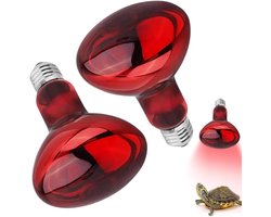 Warmtelamp Reptielen - Roodlicht Lamp - Terrarium Verwarmen - 100 Watt Vermogen - 1 Stuk - Rood