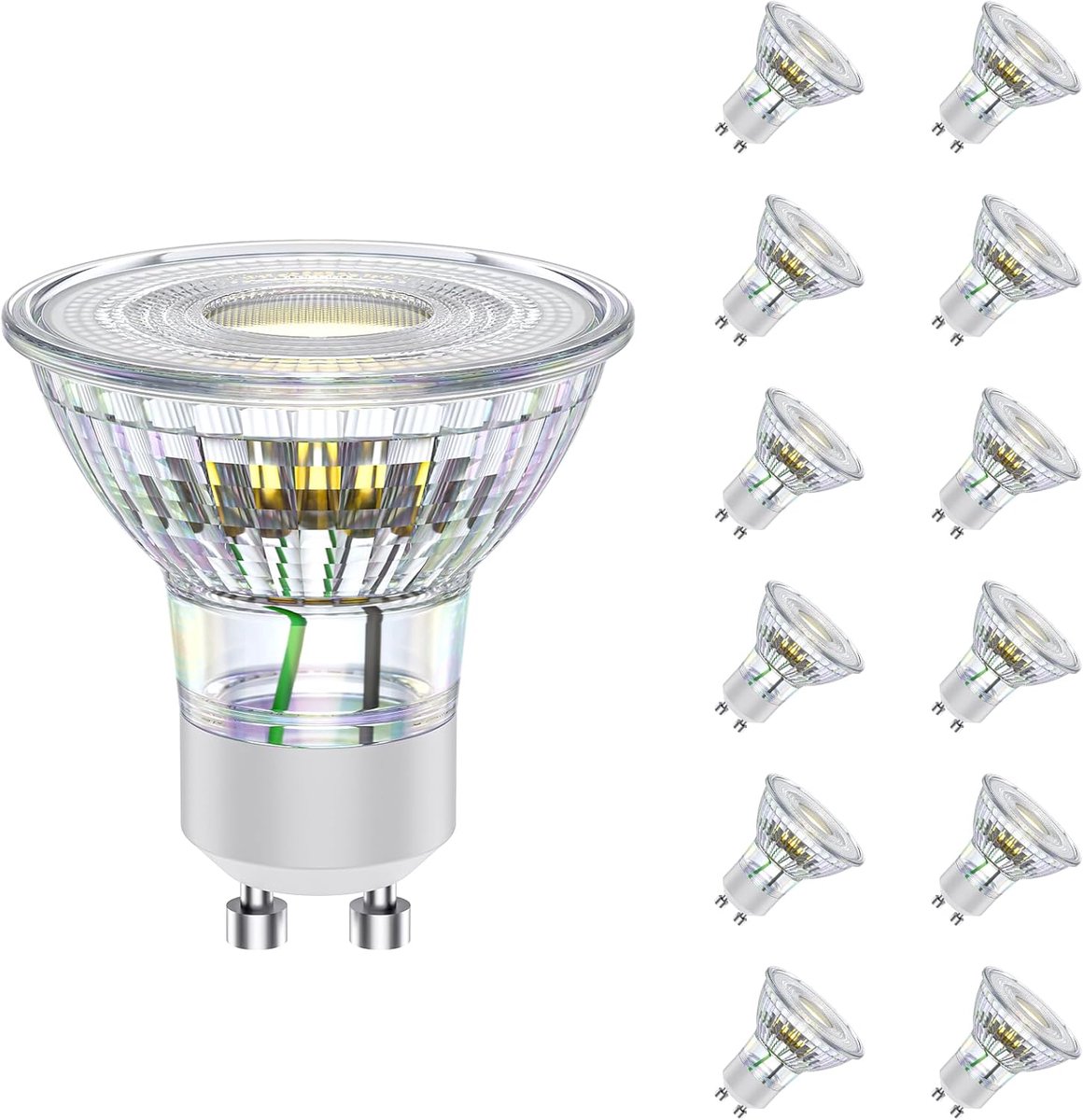 Ledlampen GU10 - Spotjes warm licht - Sfeerverlichting creëren - Energiezuinig 24W - 54 cm hoog - Warm wit