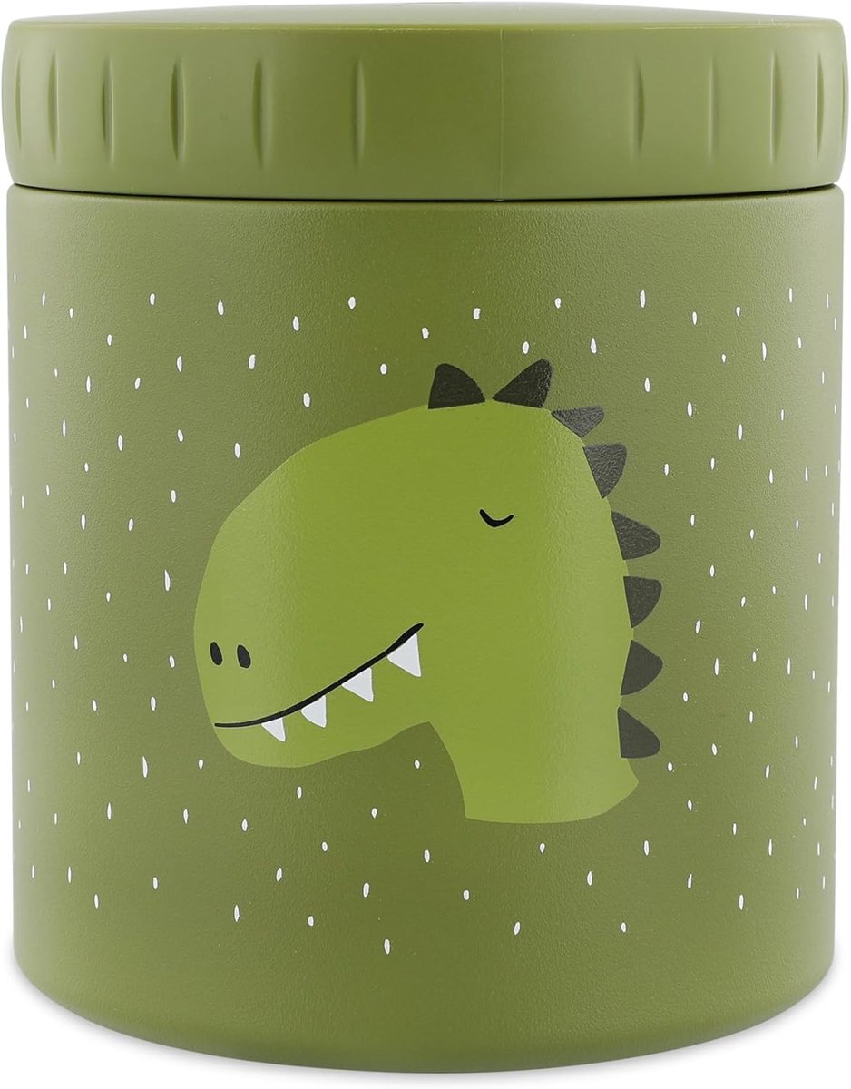 Geïsoleerde lunchbox - Voedselcontainer snack - Maaltijden onderweg - Roestvrij staal - 500 ml - Dinosaurus