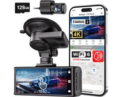 4K Auto Camera - Rijcamera Set - Reis Documentatie - Dubbele Lens Opname - 3.18 Inch Scherm - Zwart