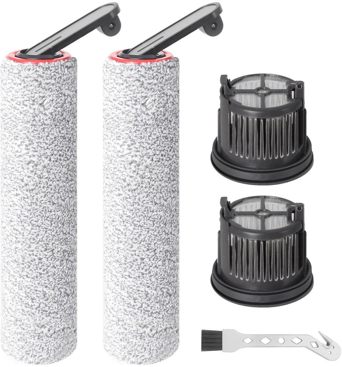 Dailygoods- Accessoireset 5-delig - 2 Borstelrollen - 2 HEPA-filters - Reinigingsborstel - Compatibel met Dreame H14/H14 Pro/H14 Dual - Voor nat- en droogzuiger - Stofzuigeraccessoires