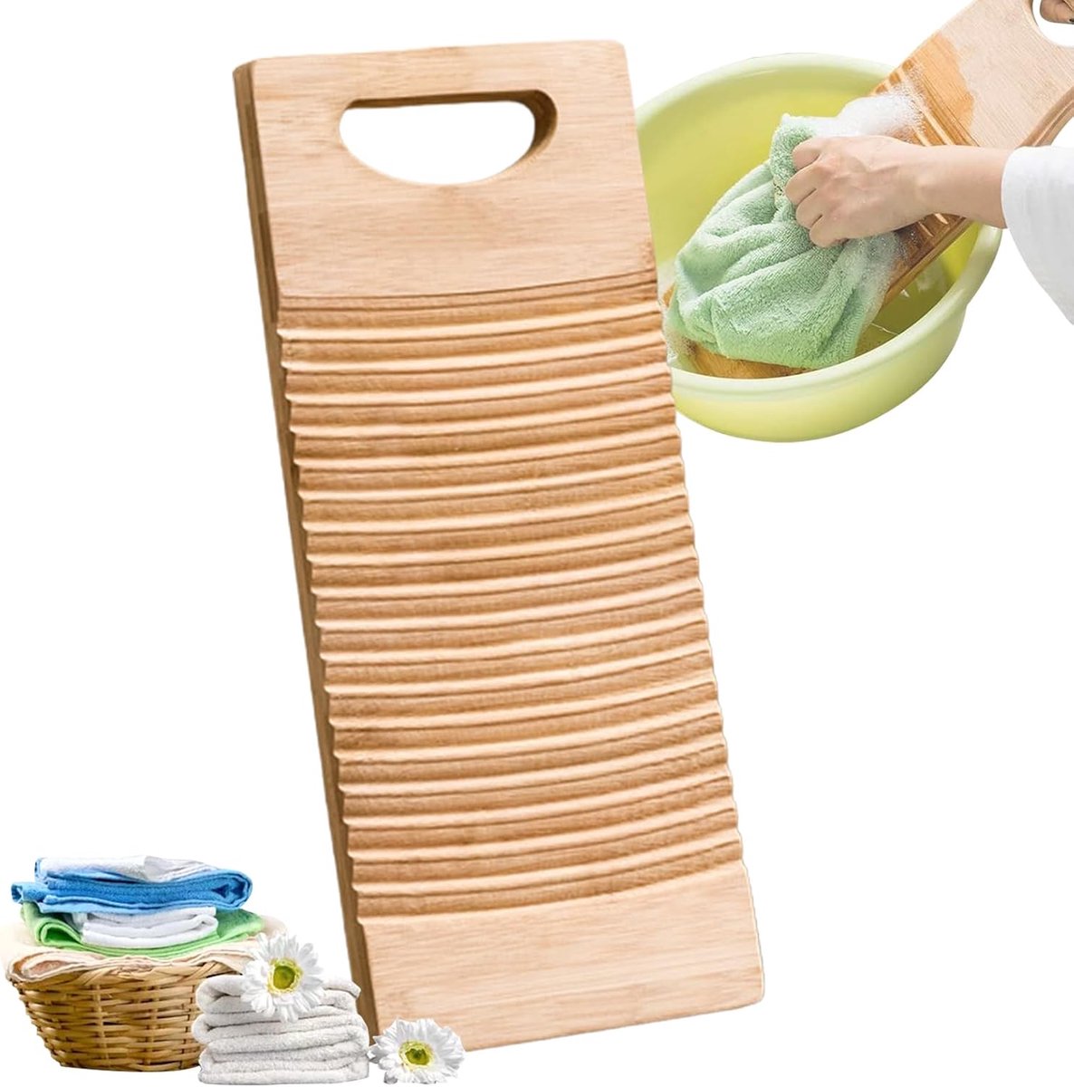 Handwasbord Wasbord Klein Efficiënt Wassen Golfpatroon Ontwerp 40x15 cm Meerkleurig