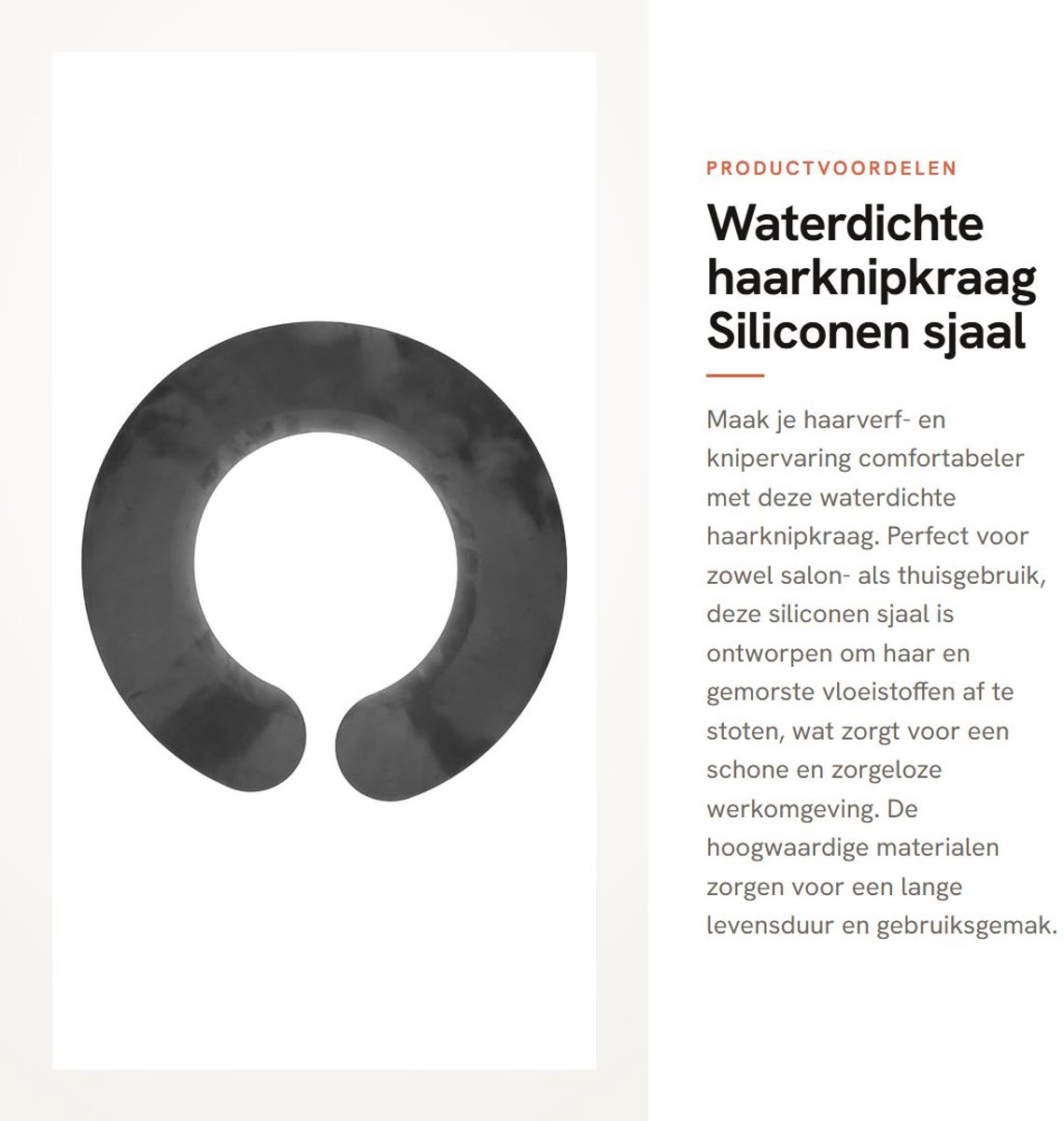Allecto - Waterdichte haarknipkraag - Siliconen sjaal - Eenvoudig