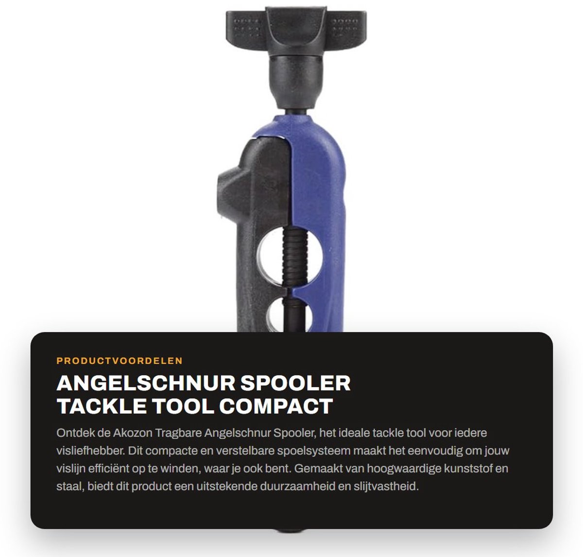 Dailygoods- Angelschnur Spooler - Verstelbaar - Lichtgewicht - Duurzaam - Handig Tackle Tool - Slijtvast Kunststof en Staal - Lijnspoeler