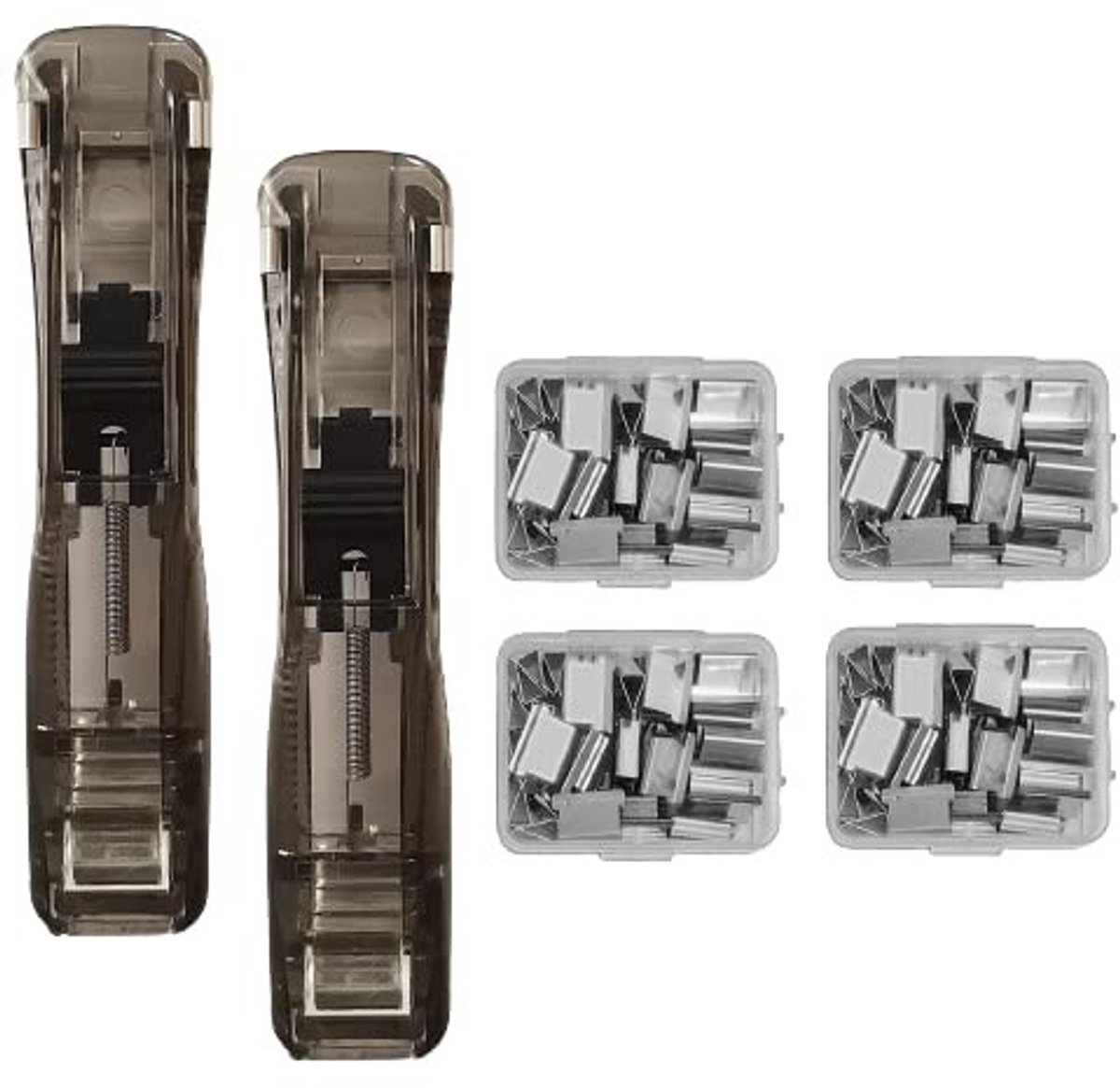 Dailygoods - Zaksluitklemmen, nietmachine zonder nietjes, met 200 herbruikbare navulklemmen van roestvrij staal, clips.