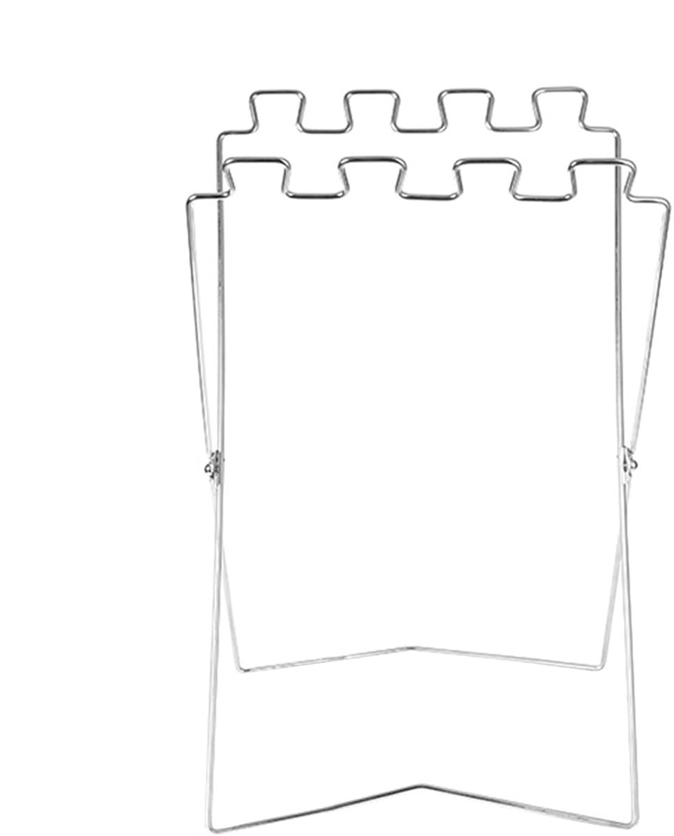 Afvalzakhouder Opvouwbaar - Standaard Vuilniszak - Tuinieren en Kamperen - Verstelbare Metalen Frame - 58 x 35 cm - Wit