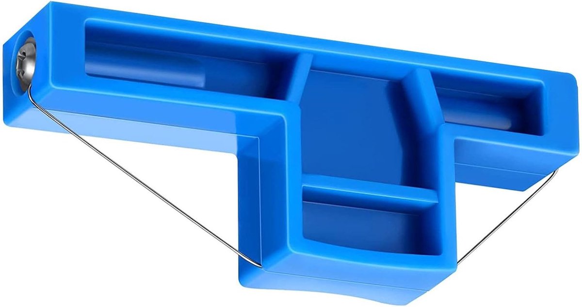 Hoek snijgereedschap - Klei trimmer - Keramiek maken - Meerdere hoeken - 7 x 2.8 cm - Blauw