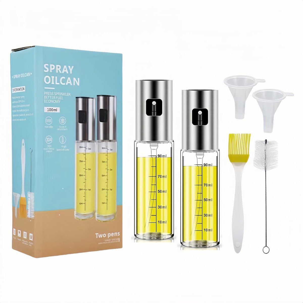 Dailygoods- Oliesproeier - Tweedelige Set - Plantenspuit - Spuitfles - Sprayflacon - 1 Stuks - Sprayfles