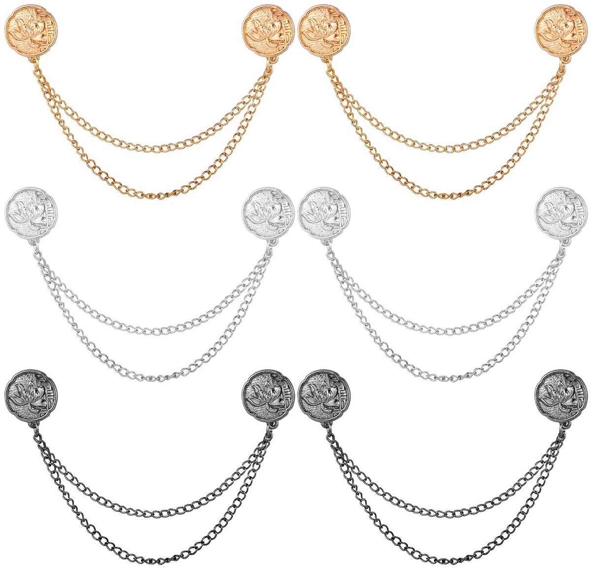 Dailygoods- Kledingclips 6 Stuks - Magnetische Kledingclips - Kledingclips voor Tailleren - Multifunctionele Kledingclips - Legering - 11 cm - Kledingmagneten