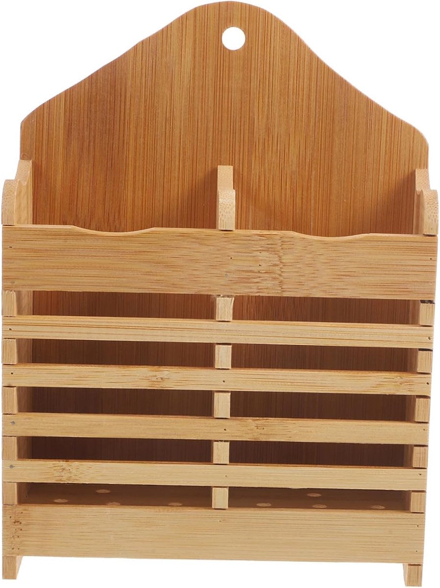 Houten Voederhouder - Hooi Dispenser - Kleine Dieren Voeden - Minimaliseert Voedselverspilling - 14.5 x 7.0 cm - Oranje