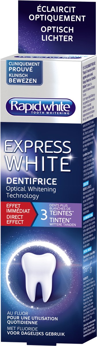 Rapid White Tandpasta Express White 75 ml