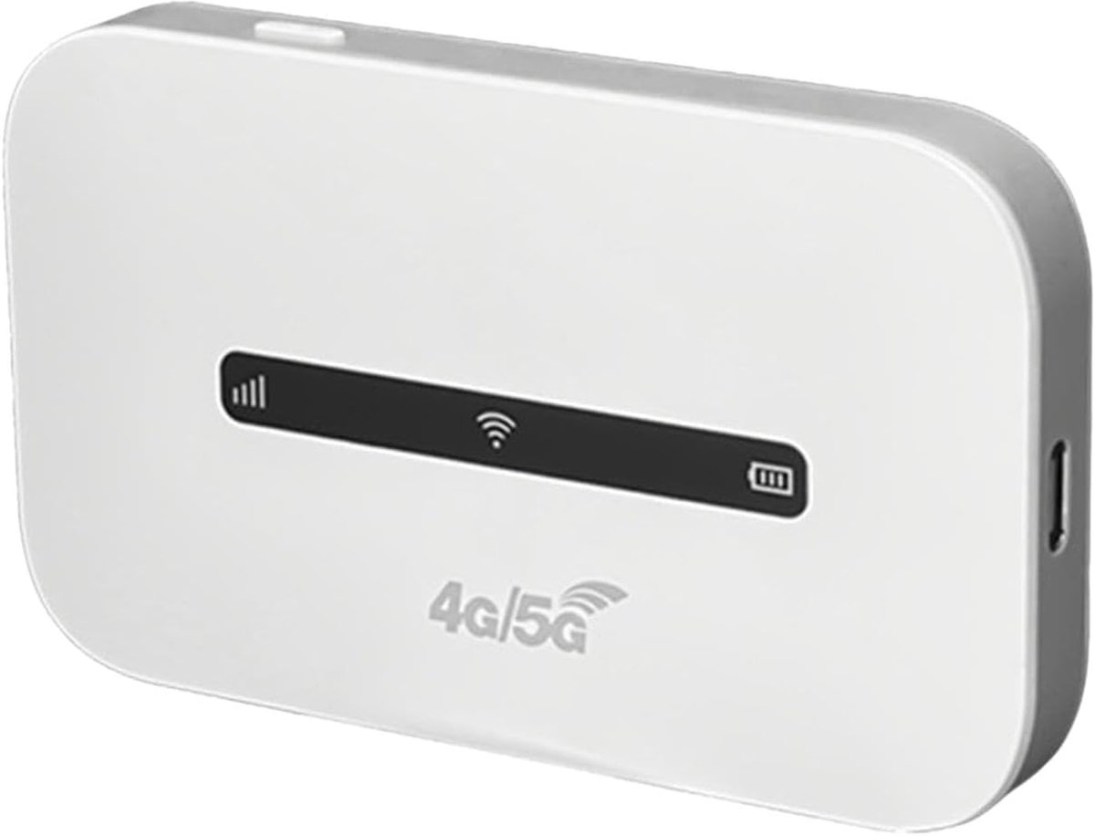 Mobiel Access Point - Internet Center - Altijd Verbonden - 3000 mAh Batterij - Compact Formaat - Wit