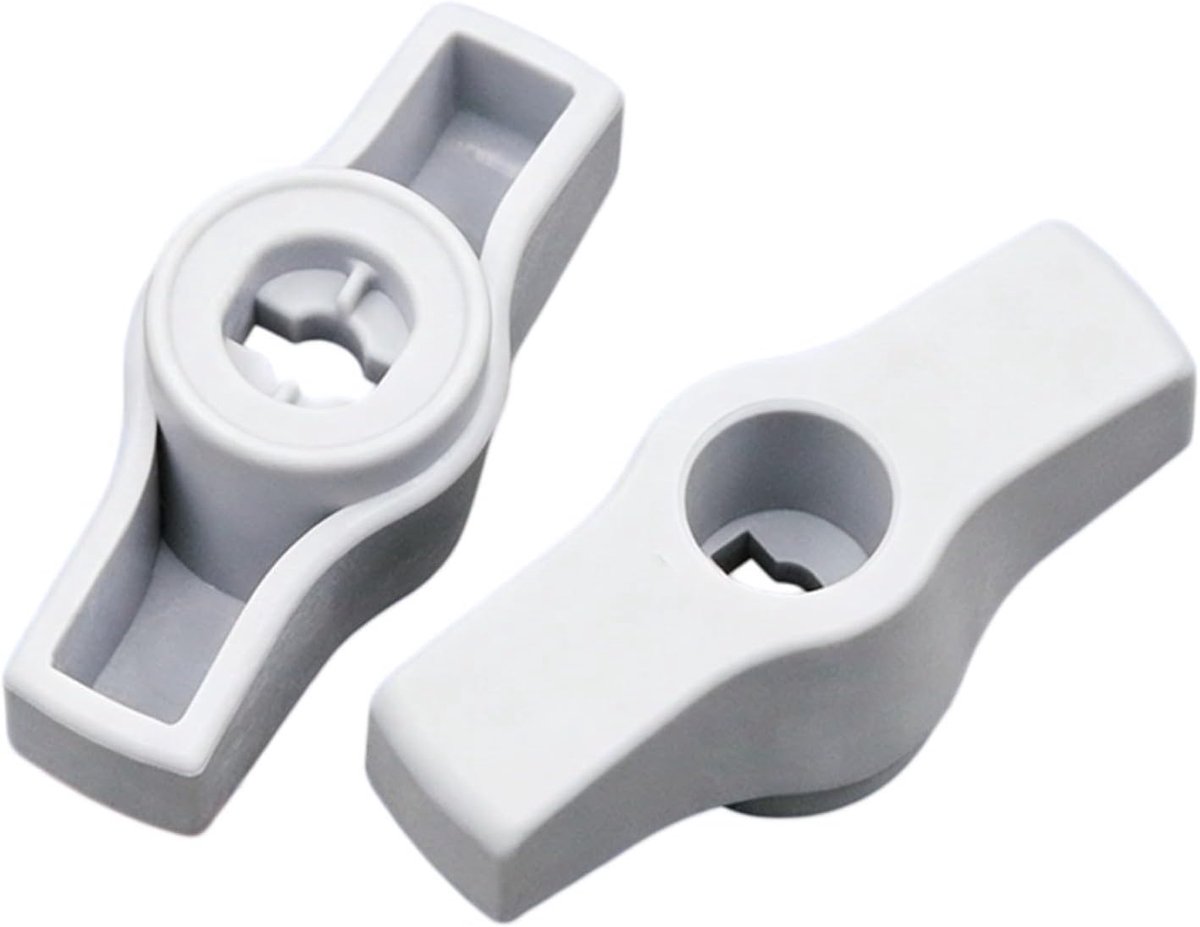 Waterinlaatklep Handvat - Klep Schakelaar - Verwarming Reparatie - Ergonomische Grip - 3 x 2 x 1 cm - Grijs