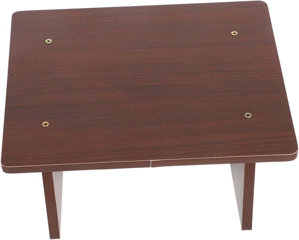 Houten Voetenbank - Ondersteunend Krukje - Comfortabel Zitten - Ergonomisch Ontwerp - 35 x 26 x 4 cm - Lichtbruin
