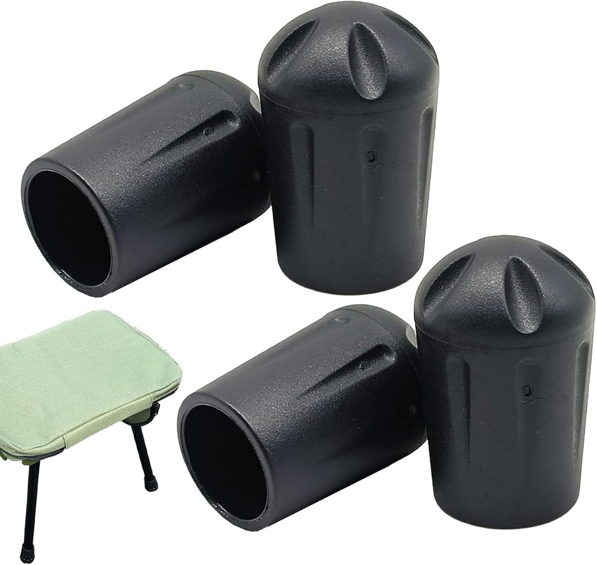 Stoelpoten Beschermers - Vloerbeschermers Meubels - Vloeren Beschermen - Schokabsorberend Elastisch - 4 Delige Set - Zwart