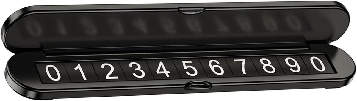Parkeerbord Auto - Tijdelijke Registratie - Parkeerplek Vinden - Temperatuurbestendig - 18 x 6 cm - Zwart