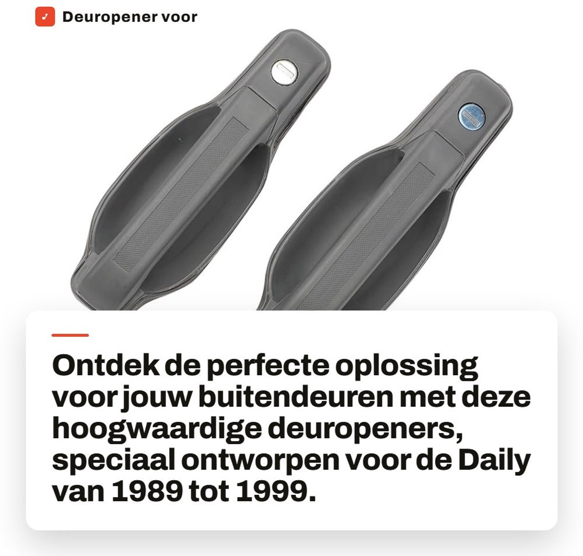 Buitendeuropener Set met Sleutel voor Diverse Modellen 1989-1999 - Duurzaam en Gebruiksvriendelijk
