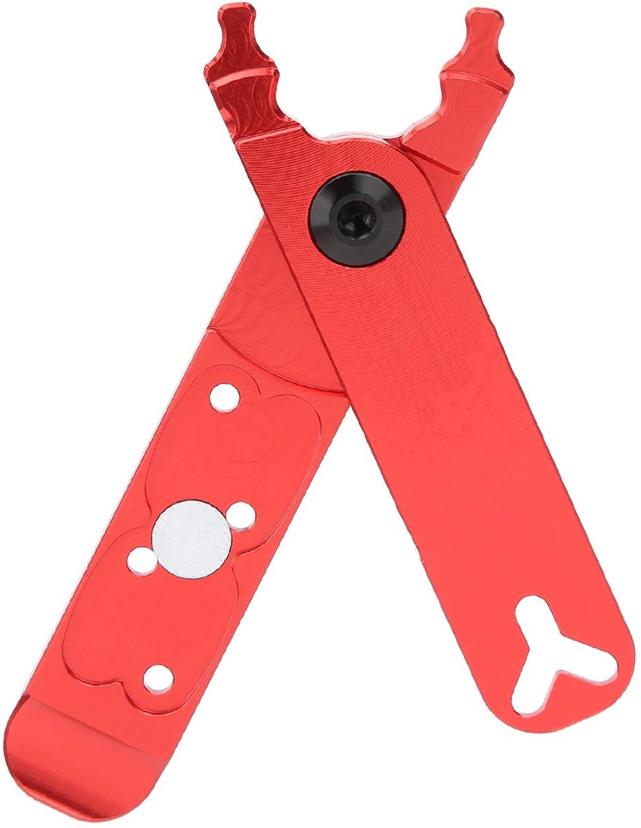 Dailygoods- Fietsketting Tang 4-in-1 - Bandenlichter - Ventielkernverwijderaar - Klepschachtborgmoersleutel - Aluminiumlegering - Lichtgewicht en compact - Multitool