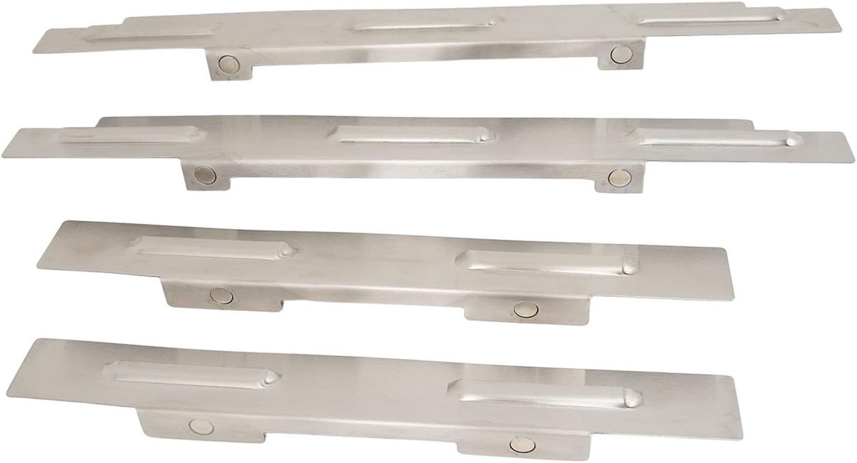 Bakplaat Windschermen Grill Accessoires Buiten Koken Verstelbaar Roestvrij Staal 41 x 5 x 3 cm Zilverkleurig