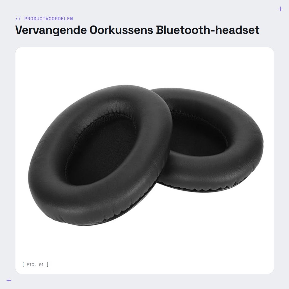 Dailygoods - Vervangende Oorkussens - Bluetooth-headset - Zacht Leer - Geluidsisolatie - Extra Dikte - Geschikt voor Mpow 059