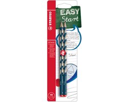 STABILO EASYgraph S - Ergonomische Grafietpotlood - Rechtshandig - HB Hardheid - Petrol - 2 Stuks