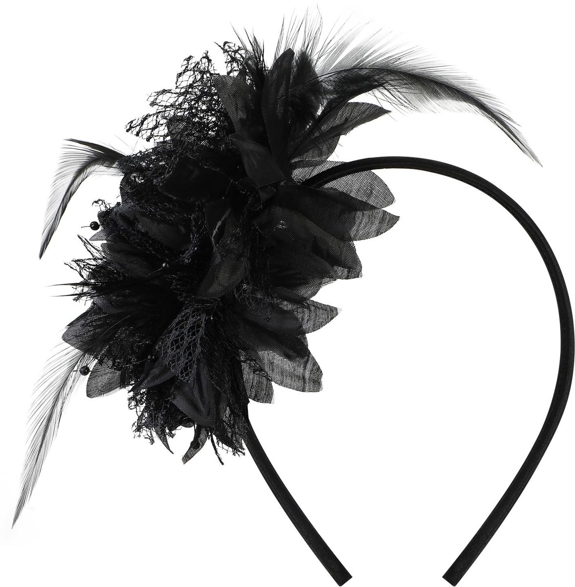 Allecto - Hoofdband met veren - Jaren 20 fascinators - Stijlvolle