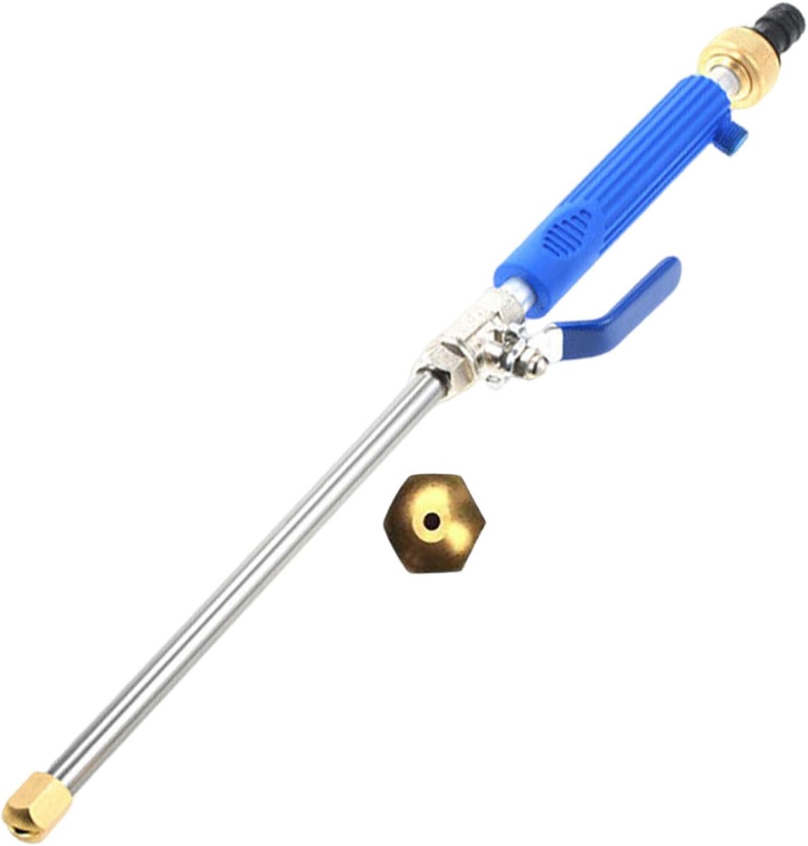 Hogedrukreiniger Mondstuk - Verlengstuk Sproeier - Buitenkant Reinigen - Verstelbare Waterstraal - 45 cm - Blauw