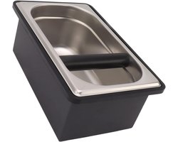 Koffiedik Bak - Koffie Afvalbak - Koffiebereiding Thuis - Afneembare Bak - 29 x 18 x 12 cm - Zwart