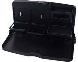 Auto achterbank tafel - Opvouwbare lade - Reizen en eten - Multifunctioneel bekerrek - 34 x 20 cm - Zwart