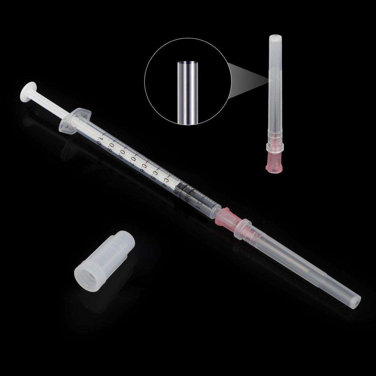 Dailygoods- Spuitset 12 stuks 1ml - Luer spuit met stompe naalden - BPA-vrij - Medisch gebruik - Kunst- en handwerkprojecten - Veilig en herbruikbaar