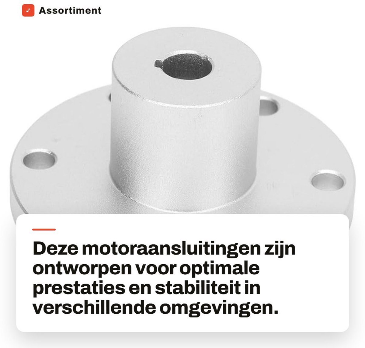Dailygoods - Assortiment Motoraansluitingen met 8 mm Flensdrempelkoppeling