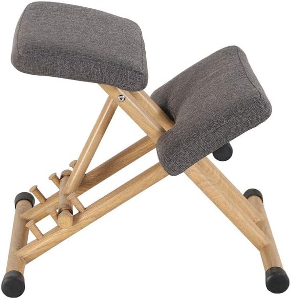 Ergonomische Stoel - Kniekruk Kantoor - Comfortabel Zitten - Hoge Veerkracht Schuim - 68 CM - Zilver