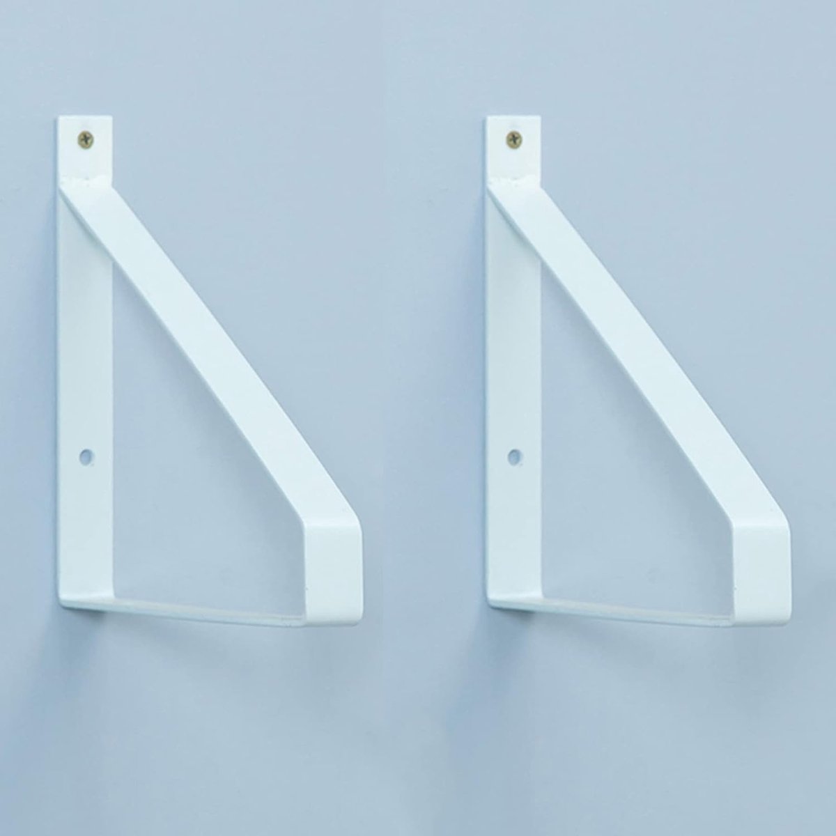 Plankdragers - Wandbeugels - Opbergen - Stevig ijzer - 25x20cm - Wit