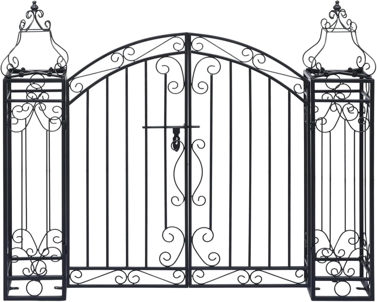 Tuinpoort Smeedijzer - Decoratieve Poort - Tuin Afschermen - Corrosiebestendig Ontwerp - 1
