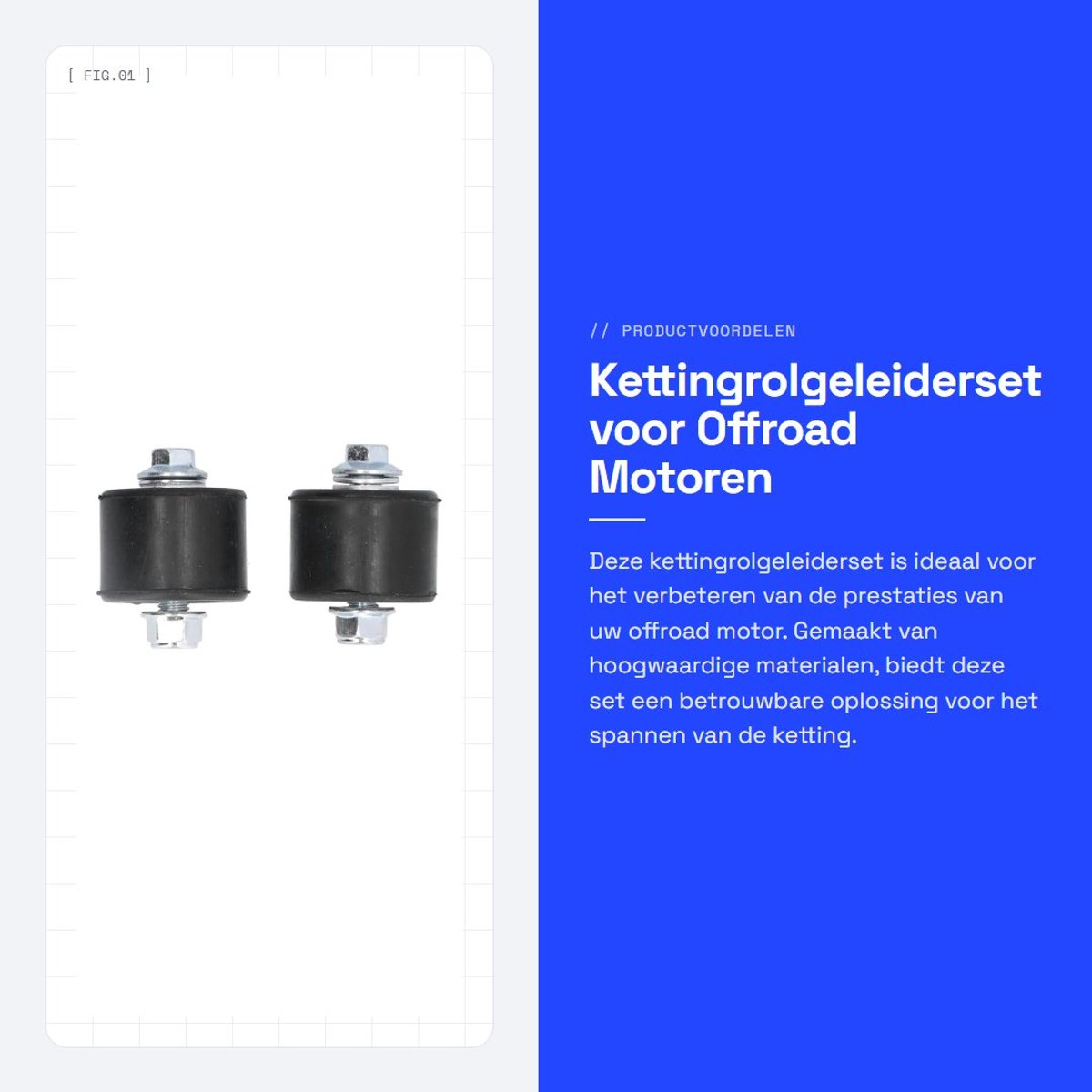 Dailygoods- Kettingrolgeleiderset Zwart - Kettingrolspannerset - Geschikt voor YFZ 350 Banshee 1987-2006 - Rubber/Roestvrij Staal - ID 8 mm - Hoogte 26 mm - Kettingrol