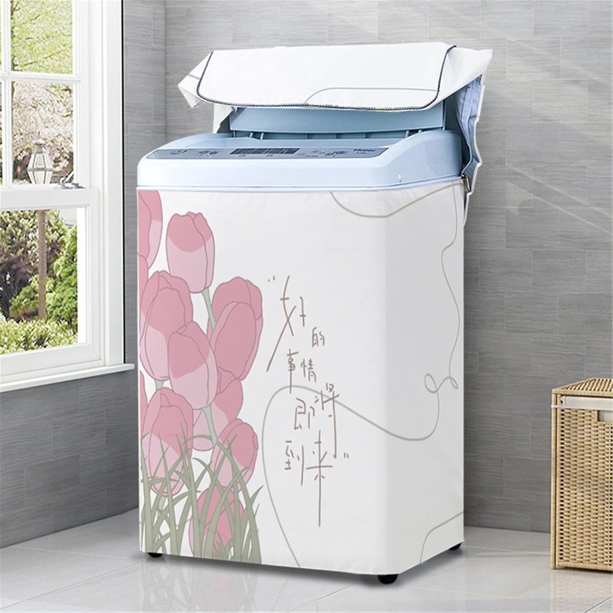 Wasmachinehoes Apparaatbeschermer Apparaat Beschermen Waterdicht Ritsdesign Maat M Bedrukt