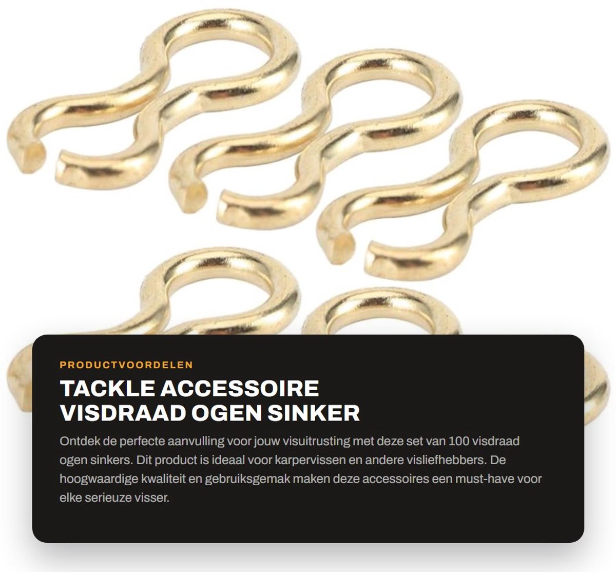 Dailygoods- Visdraad 100 Stuks - Sinker Ogen - Schroef Loop - Karpervissen - Zeer Sterk - Voor Vissersliefhebbers - Vislijn