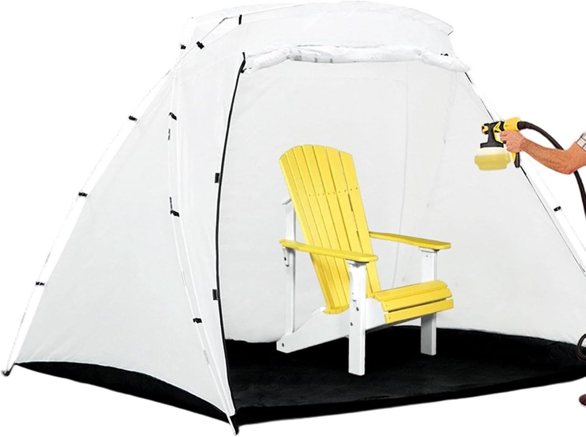 Spuitcabine Tent - Spuitcabine Opvouwbaar - Buiten Spuiten - Windbestendig Ontwerp - 259x183x168cm - Grijs