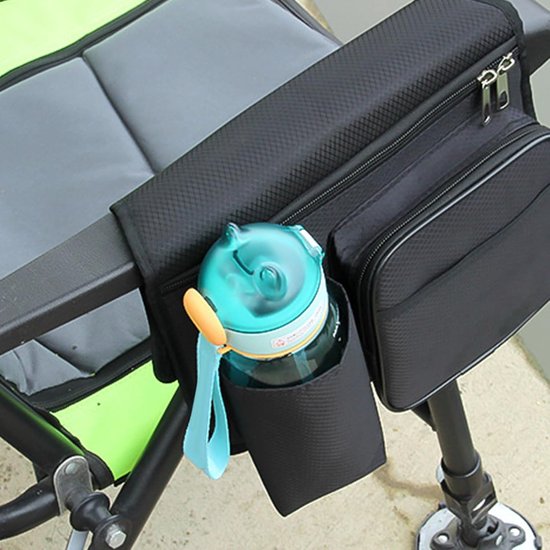 Armleuning Organizer - Opbergtas Stoel - Buitengebruik - Grote Capaciteit - 45 x 295 cm - Zwart — afbeelding 2
