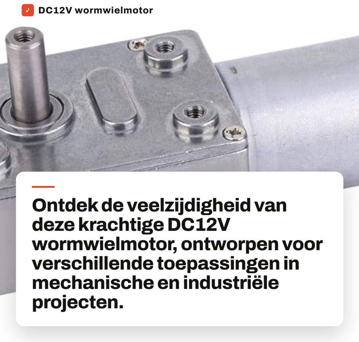 Dailygoods- Wormwielmotor DC12V - Grote Torsiesnelheidsreductie - Elektromotor met Regelaar - Voor Meerdere Doeleinden - 20 omw/min - Efficiënt en Duurzaam
