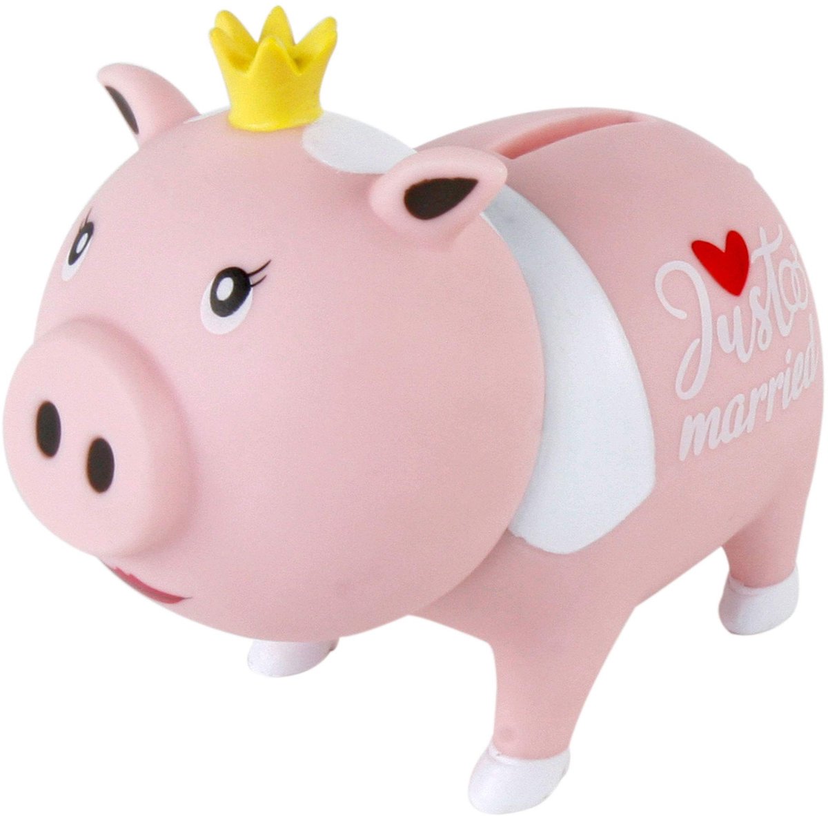 Dailygoods- Spaarpot Spaarvarken - Veilig Geld Bewaren - Cadeau-idee - Bruiloft/Verjaardag - Afmetingen 8x12x16 cm - Vinyl Materiaal