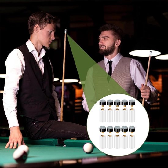 Dailygoods - 10 verpakkingen biljartkeupunten, reserveschroeven met biljartkeu-naalden, 12 mm, grijs, accessoireset voor snooker-keus van Dailygoods — afbeelding 5