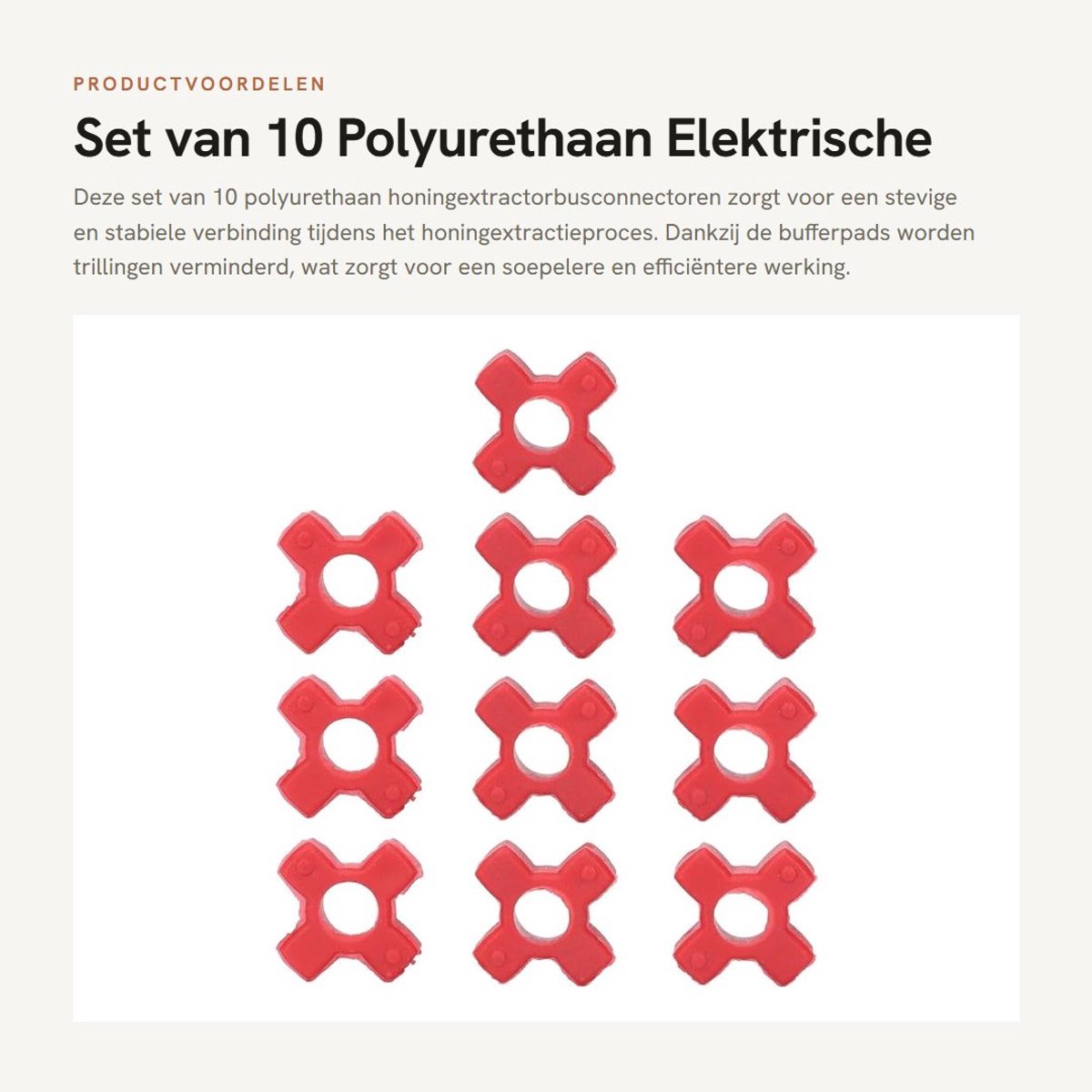 Dailygoods - Set van 10 Polyurethaan Elektrische Honingextractorbusconnectoren