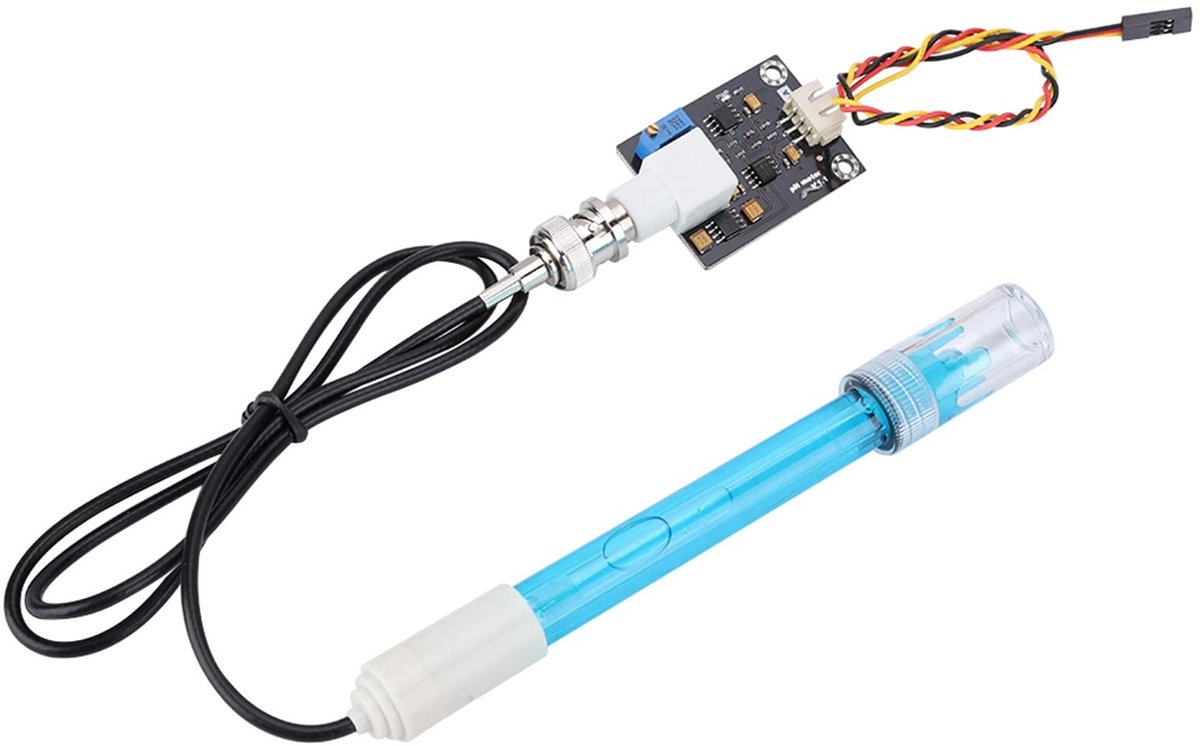 Dailygoods - PH Sensor Kit - PH Sensor Module - Voor nauwkeurige pH-metingen - 18x8x4 cm - Waterkwaliteit - Geschikt voor aquarium en hydrocultuur - S...